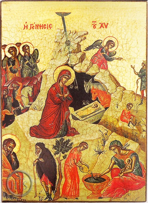 HolyTrinityStore Image - Nativity of Christ Byzantine Greek Orthodox Icon