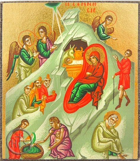 HolyTrinityStore Picture - Nativity of Christ,  Serigraph Mini Icon 