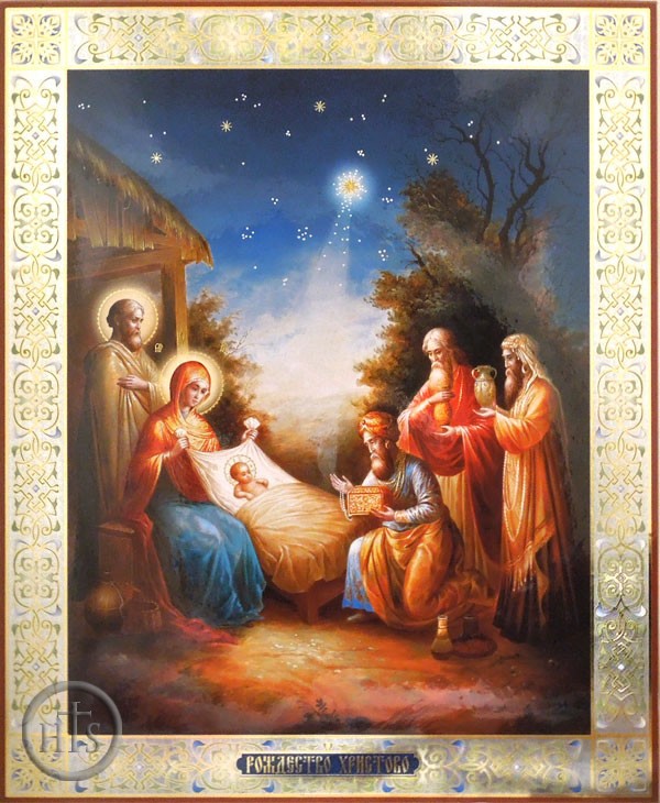 Picture - The Nativity of Christ, Orthodox Christian Icon, Xlg