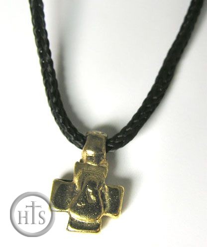 Product Picture - Virgin Mary, Brass Neck Cross on Rope
