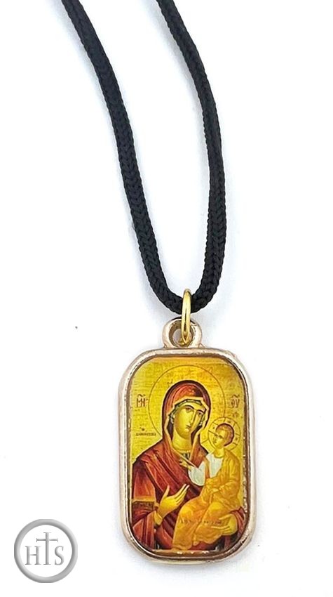 Image - Reversible Necklace on Rope: Virgin Mary and St. George