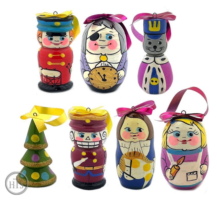 Product Pic - Nutcracker Christmas Ornaments, Set of 7