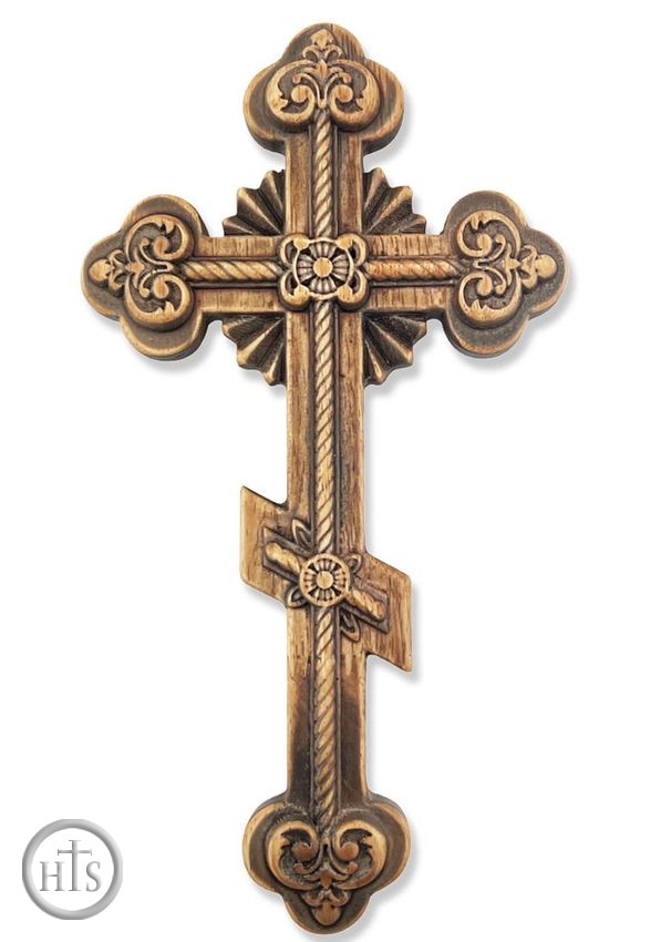 Picture - Three Bar Oak Wooden Wall Cross 