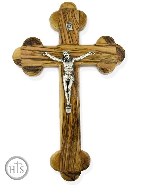 Product Picture - Olive Wood Wall Cross  with Metal Corpus Crucifix