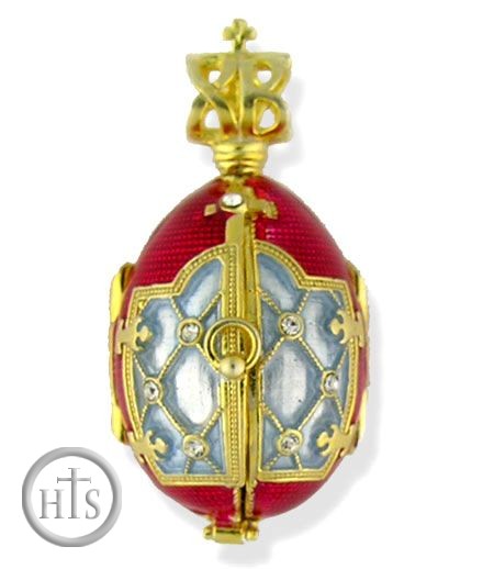Product Photo - Open Up  Pendant Locket  with  St Basil Cathedral and Cross