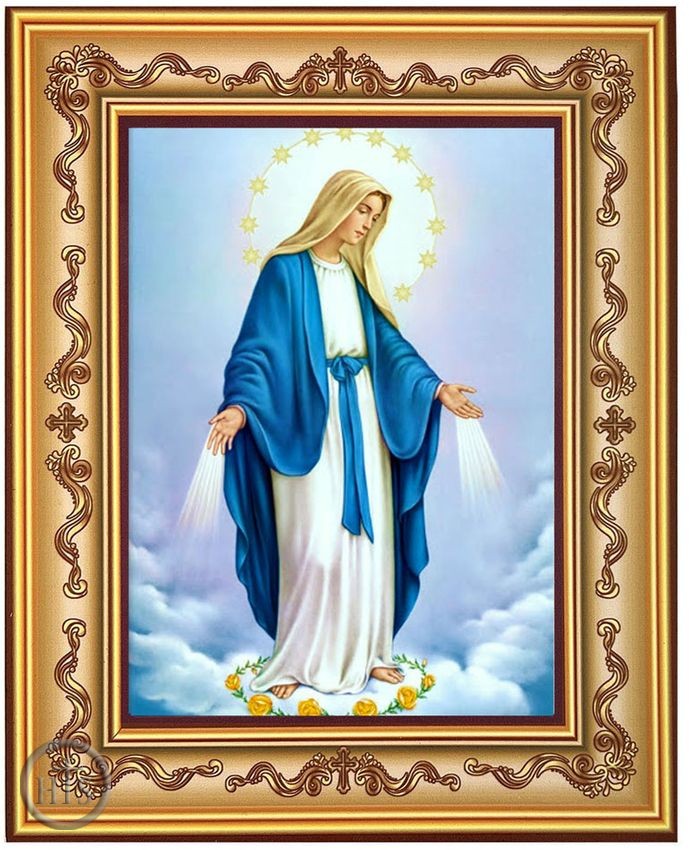 Product Picture - Our Lady of Grace, Gold Foil Orthodox Icon in Frame 