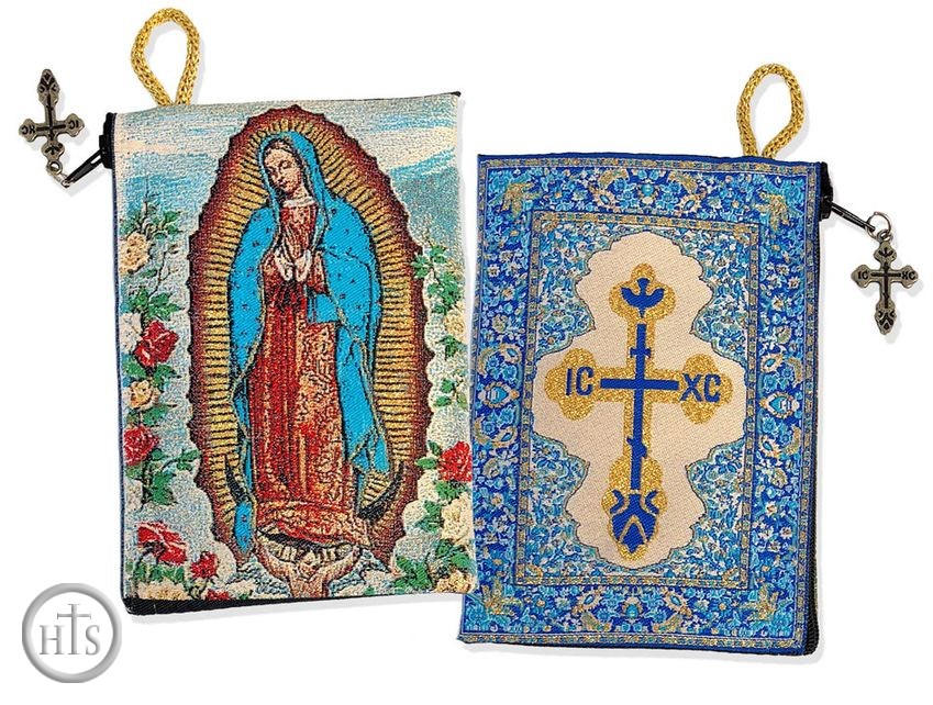 HolyTrinityStore Photo - Our Lady of Guadalupe, Rosary Icon Pouch 