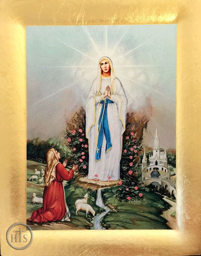 Pic - Our Lady of Lourdes, Greek Orthodox Serigraph Icon
