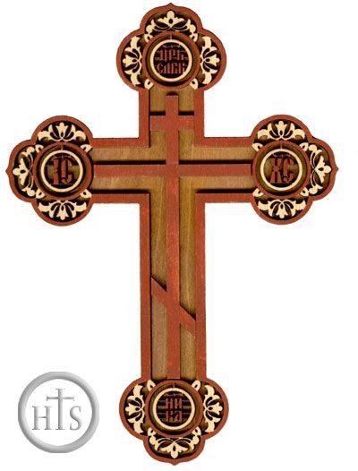 Image - Pan Orthodox Wooden Cross, Laser Cut