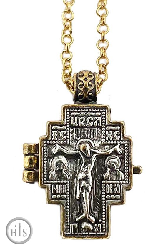 Image - The Cross with Crucifix, Locket Necklace, Metal Based