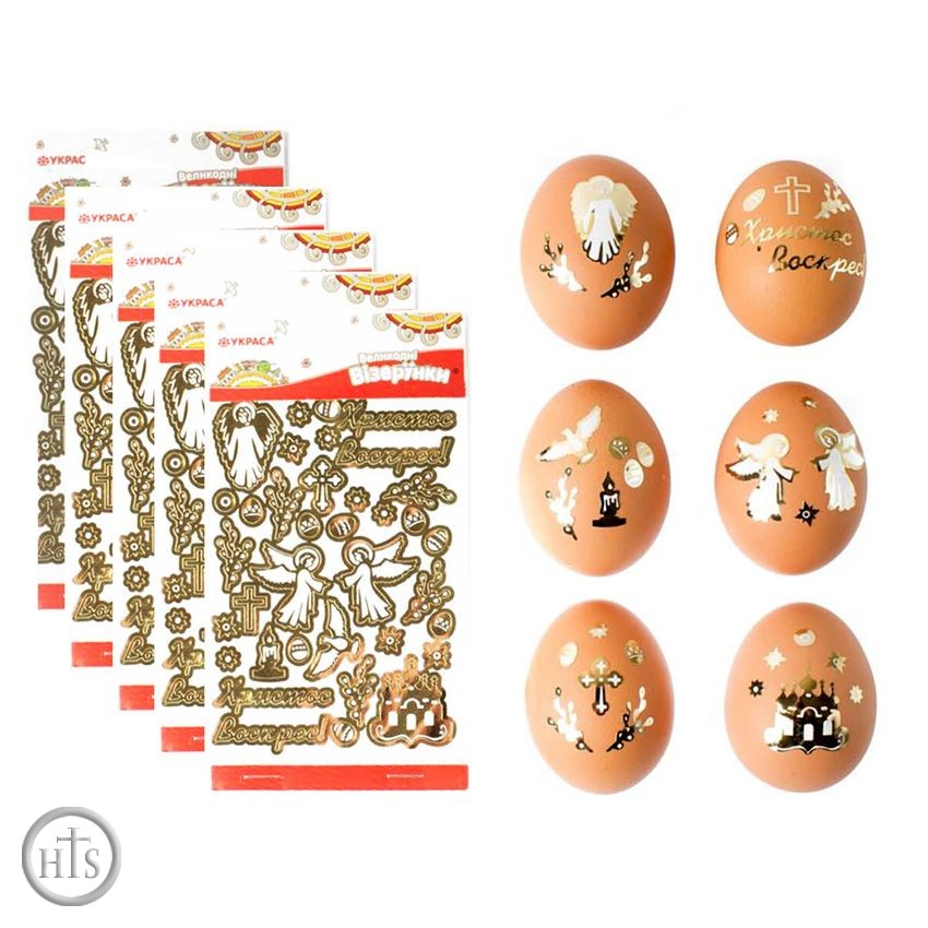 Pic - Pascha Egg Stickers, Set of 5 Packs