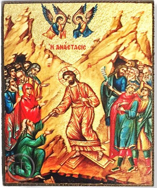 Pic - Pascha - Decent Into Hell - Resurrection,  Serigraph Mini Icon 