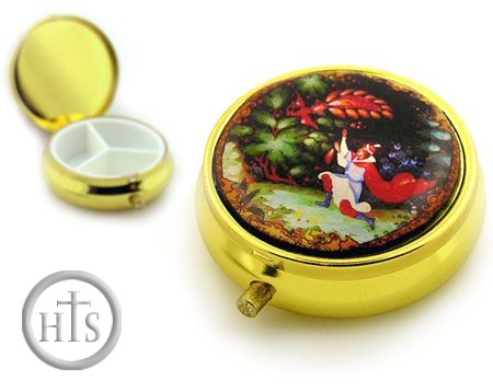 Product Picture - Pill Box, Painted in Russian Style