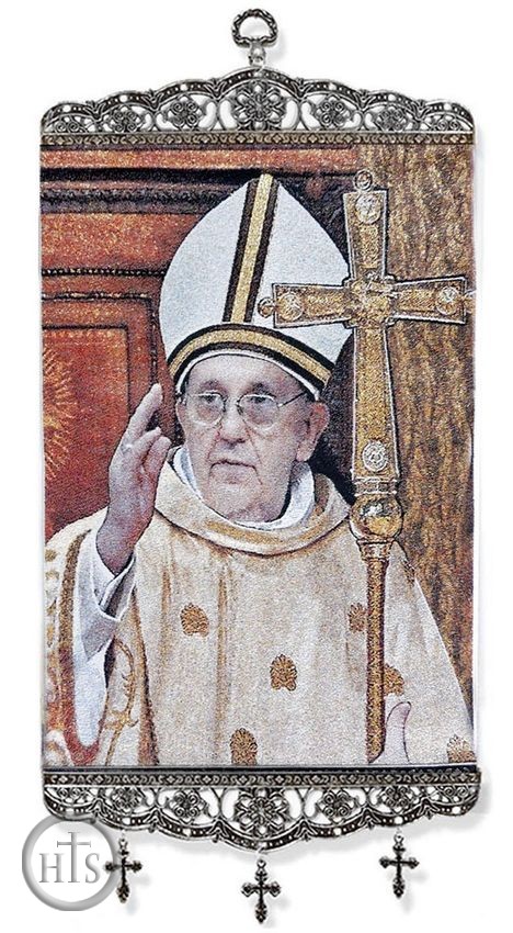 Image - Pope Francis, Tapestry Icon Banner, Large, 17