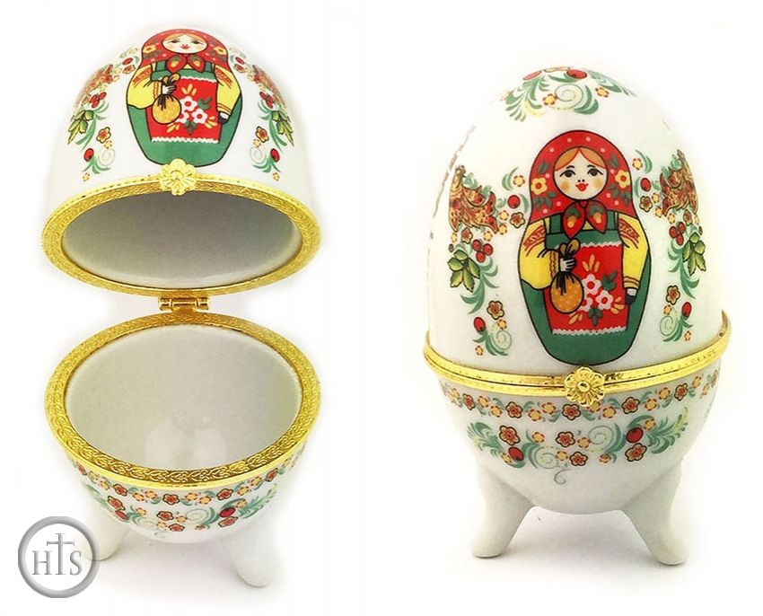 HolyTrinity Pic - Porcelain  Open Up Egg or Jewelry Box 