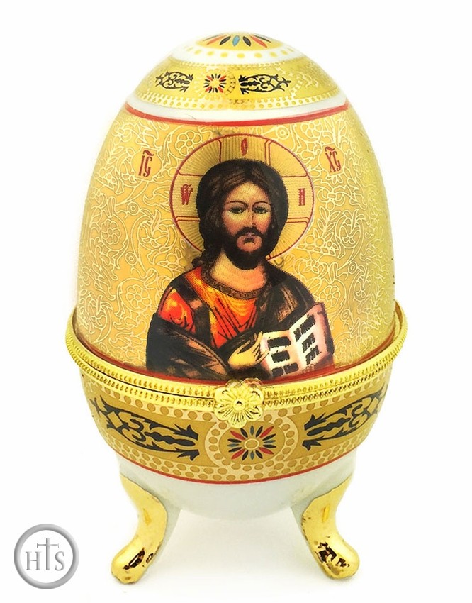 Product Image - Porcelain  Open Up Egg with  Icon of Christ The Teacher