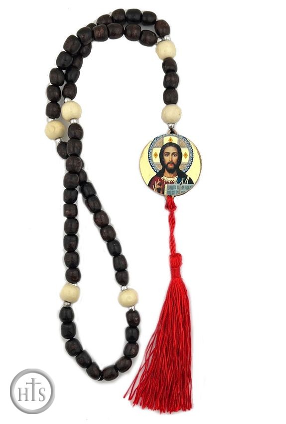 Product Picture - Prayer Rope with Icons of The Christ and Virgin of Kazan