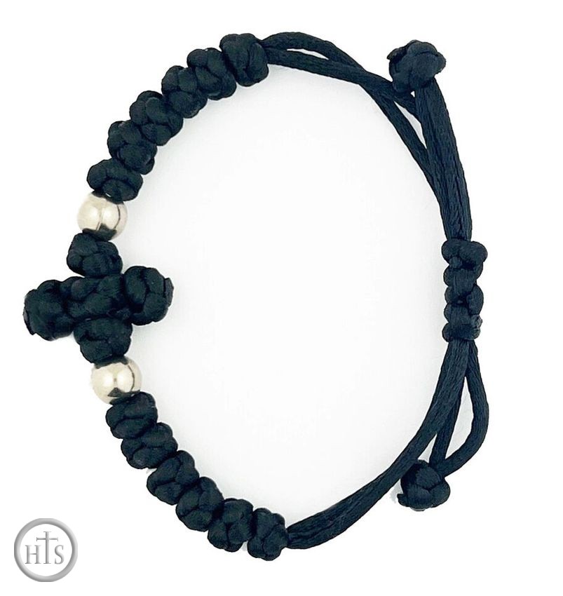 HolyTrinityStore Picture - Prayer Bracelet, Adjustable, Black