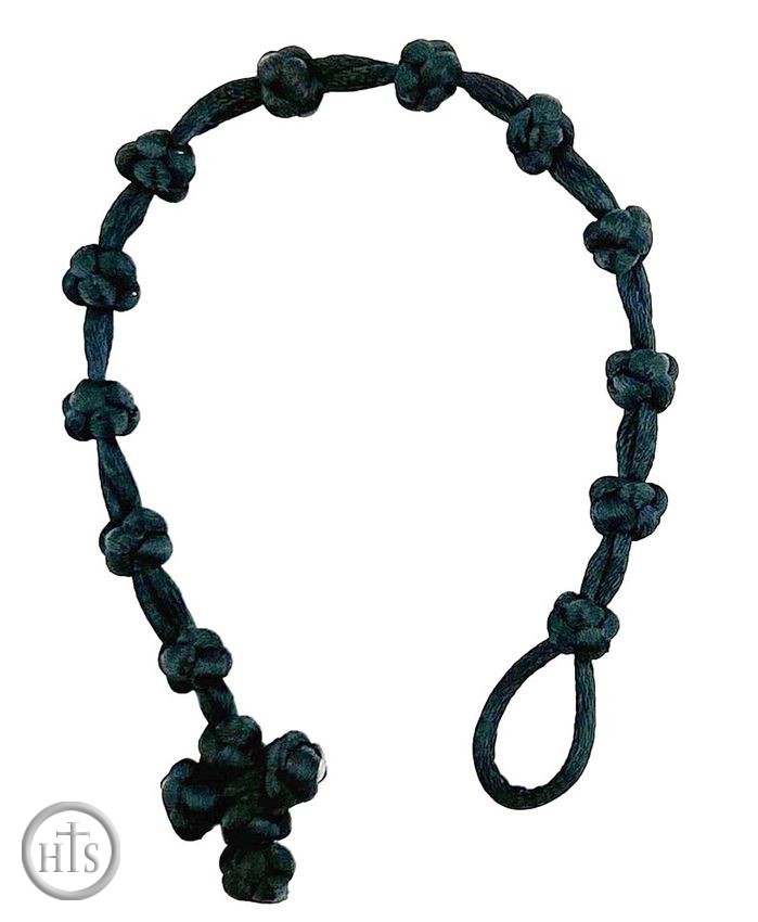 Product Image - 12 Knot Prayer Bracelet, Black