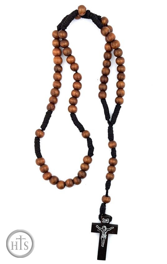 Image - Prayer Rope with Olive Color Rosary Beads and Cross