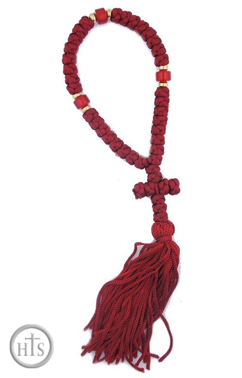 Photo - 35 Flush Knot Red Prayer Rope from Greece, 8 1/2