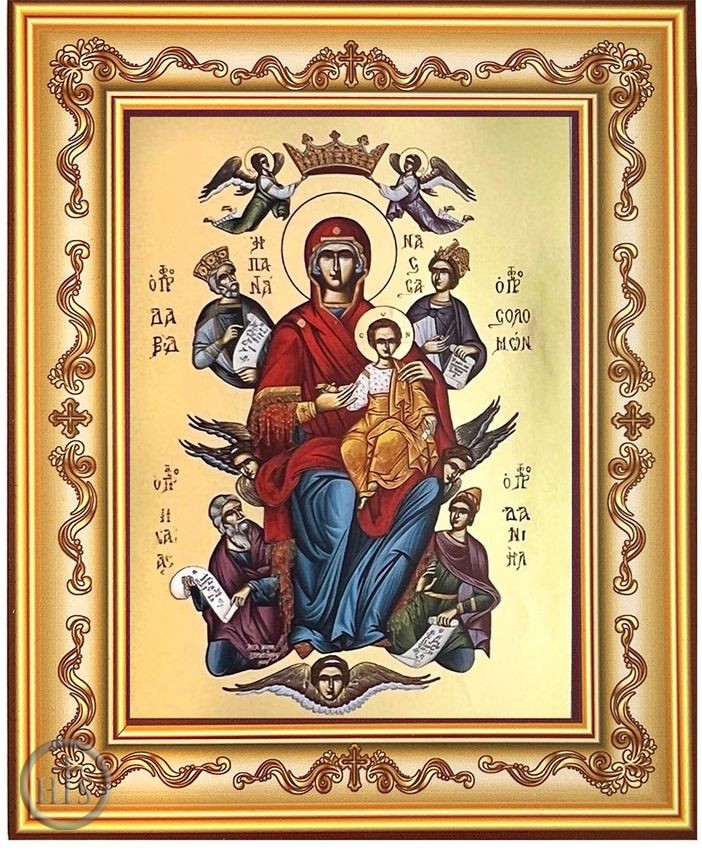 Picture - Queen of the Universe, Byzantine Orthodox Icon in Frame 
