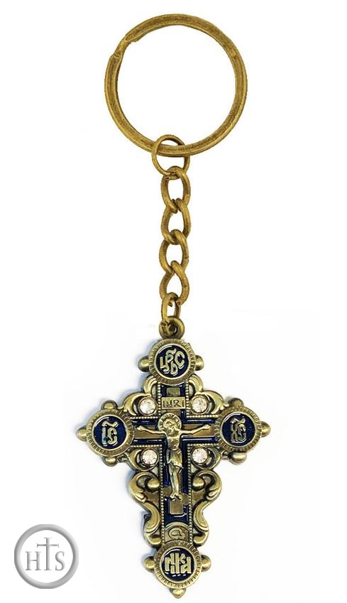 Pic - Key Chain with Metal Cross and Corpus Crucifix