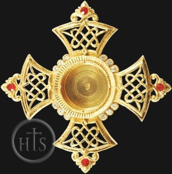 HolyTrinityStore Photo - Relic Case, Gold Plated with Stones