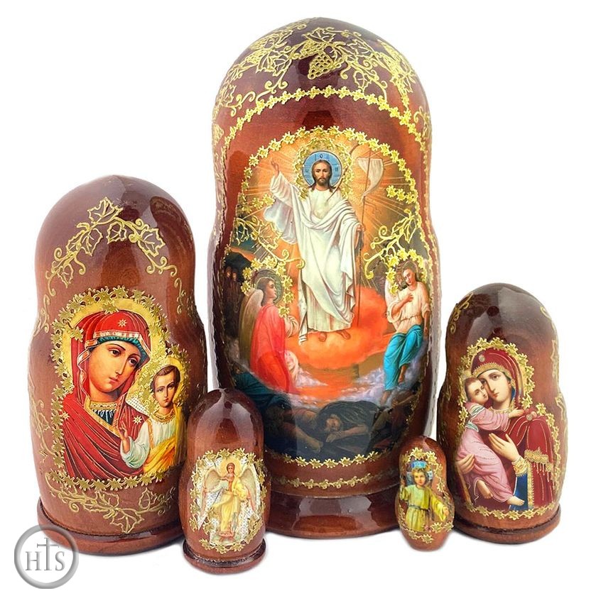 Pic - Resurrection of Christ, 5 Nesting Icon Doll, 7