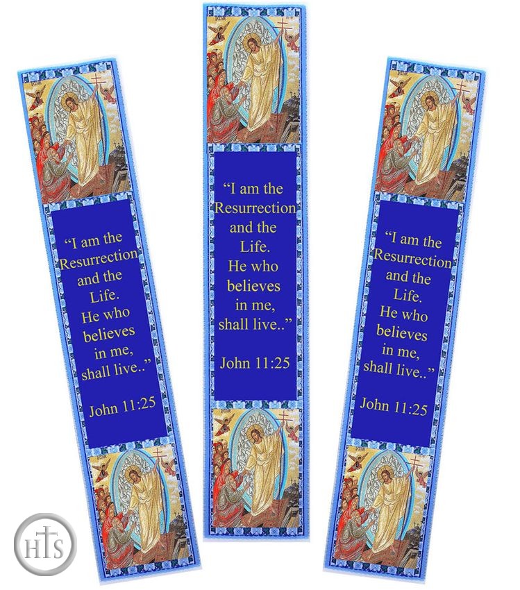 Product Picture - The Resurrection, Set of 3 Tapestry Icon Book Markers