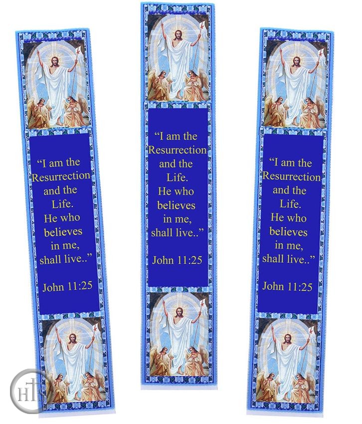 HolyTrinityStore Image - The Resurrection, Set of 3 Tapestry Icon Book Markers