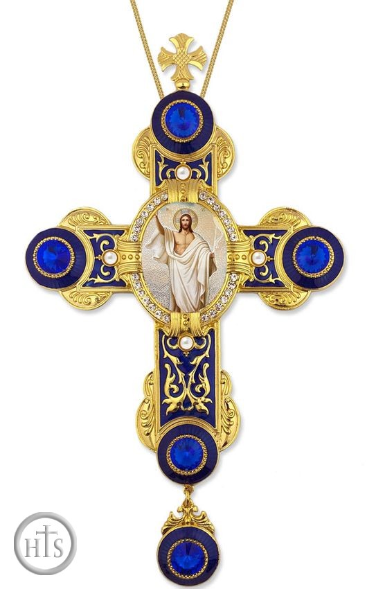 Product Image - The Resurrection Icon in Byzantine Styled Cross Ornament