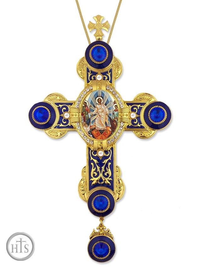 Picture - The Resurrection Icon in Byzantine Styled Cross Ornament