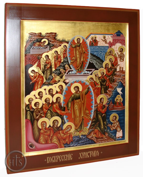 HolyTrinityStore Picture - Resurrection - Pascha,  Hand Written (Painted) Orthodox Icon