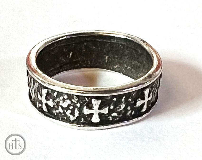 HolyTrinityStore Image - Metal Ring With Cross - Assorted Size Only