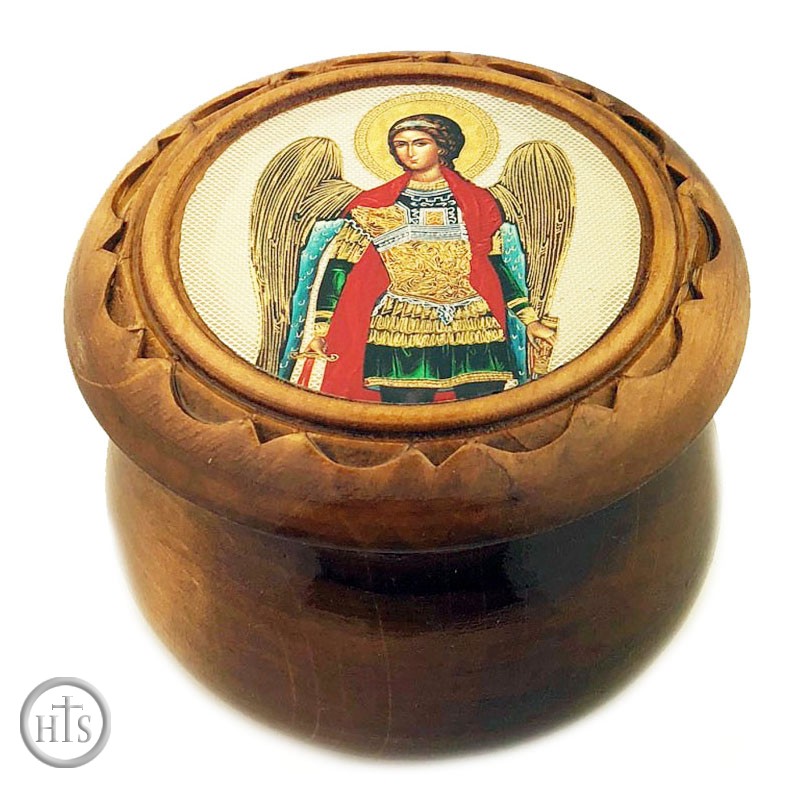 Image - Rosary Keepsake Holder Box with Icon of Arch. Michael 