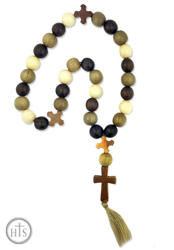 Product Picture - Wooden Prayer Beads Rope, 30 Knots