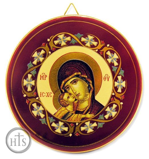 Product Image - Round Ceramic Icon Plate, Red