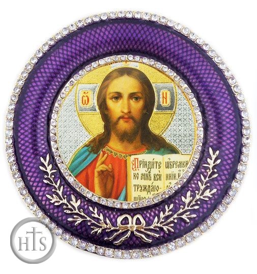 Product Image - Christ The Teacher   Icon in Round Style Frame with Stand