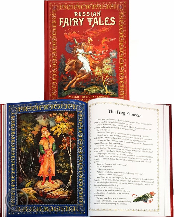 Product Photo - Russian Fairy Tales on English, Hard Cover Book, Palekh Painting