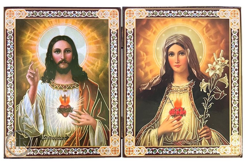 Product Picture - Sacred Hearts of Jesus and Virgin Mary Diptych