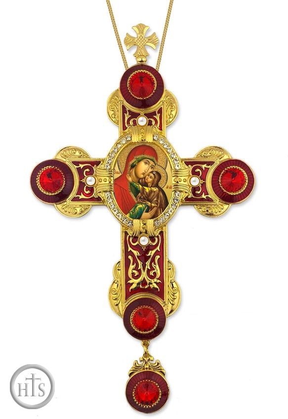 Pic - Saint Anna and Virgin Mary Icon in Byzantine Styled Cross Ornament