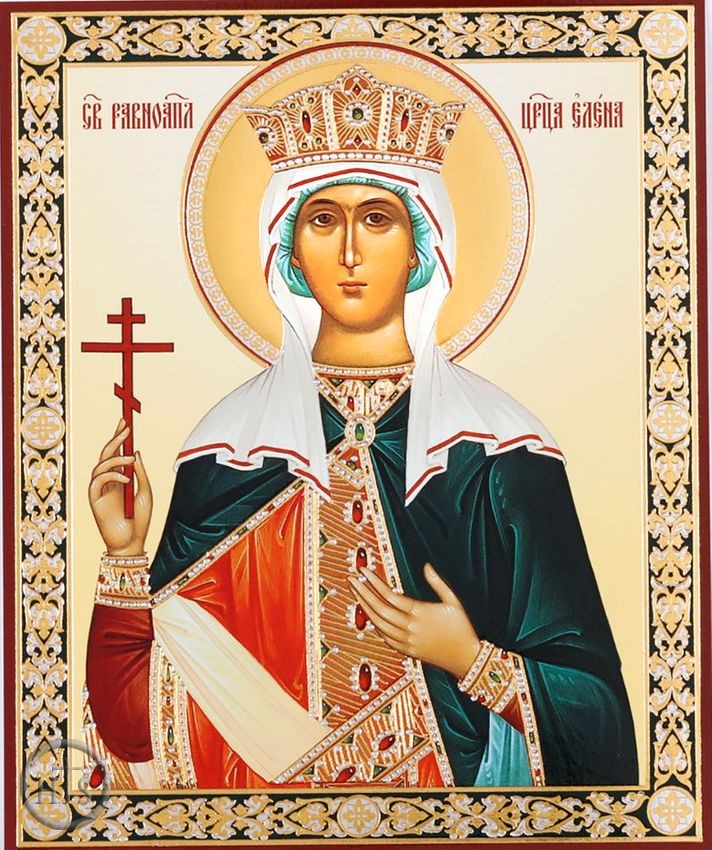 Image - Saint Equal-to-Apostles Elena (Helen),  Orthodox Christian Gold Foiled Icon