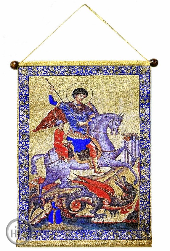 Pic - Saint George, Hanging Tapestry Icon Banner 