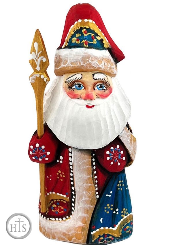 HolyTrinityStore Image - Wooden Santa Claus (Father Frost), Hand Carved