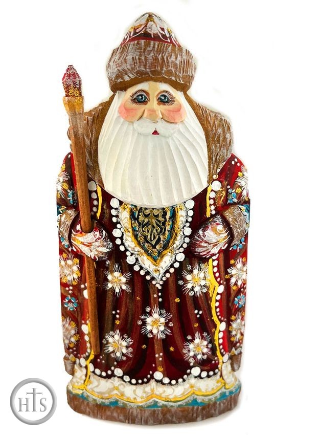Picture - Wooden Santa Claus (Father Frost), Hand Carved