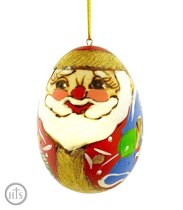 Product Picture - Santa, Christmas Wooden Ornament, Hand Painted