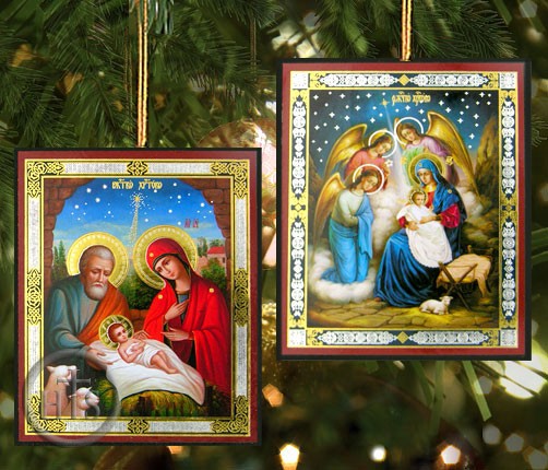 Product Image - Nativity of Christ, Icon Ornaments, Set of 2