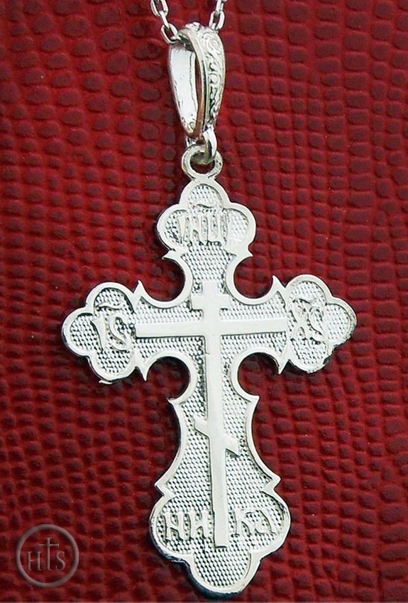 Image - Three Barred Reversible Sterling Silver Orthodox  Cross, 1