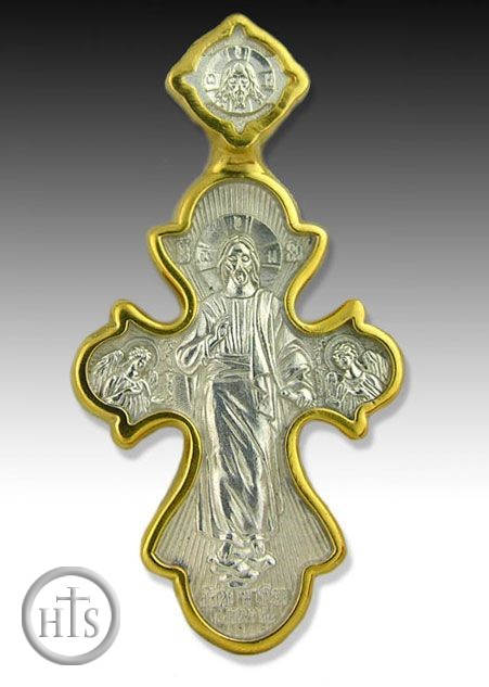 Photo - Reversible Orthodox Cross, Sterling Silver 925, 22kt Gold Plated